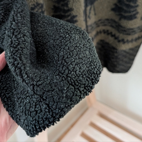 Vintage Cabincore Sherpa Fleece Jacket With Pockets, Sz M - Picture 4 of 6